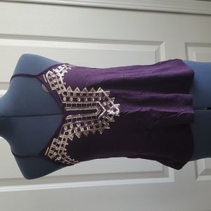Purple Embellished Express Tank